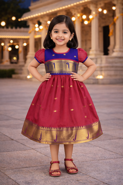 Girls Midi/Knee Length Party Dress  fe3217mrn