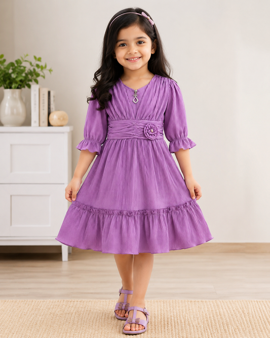Girls Midi/Knee Length Party Dress fe3242ppl