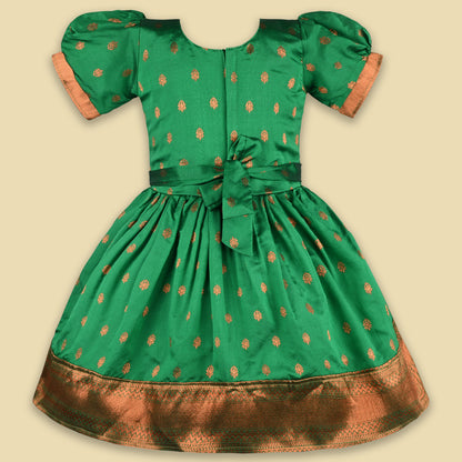 Buy Premium Baby Girls Ethnic Silk Pattu Pavadai Dress