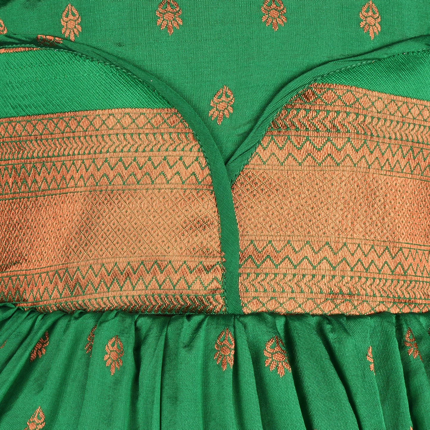 Buy Premium Baby Girls Ethnic Silk Pattu Pavadai Dress