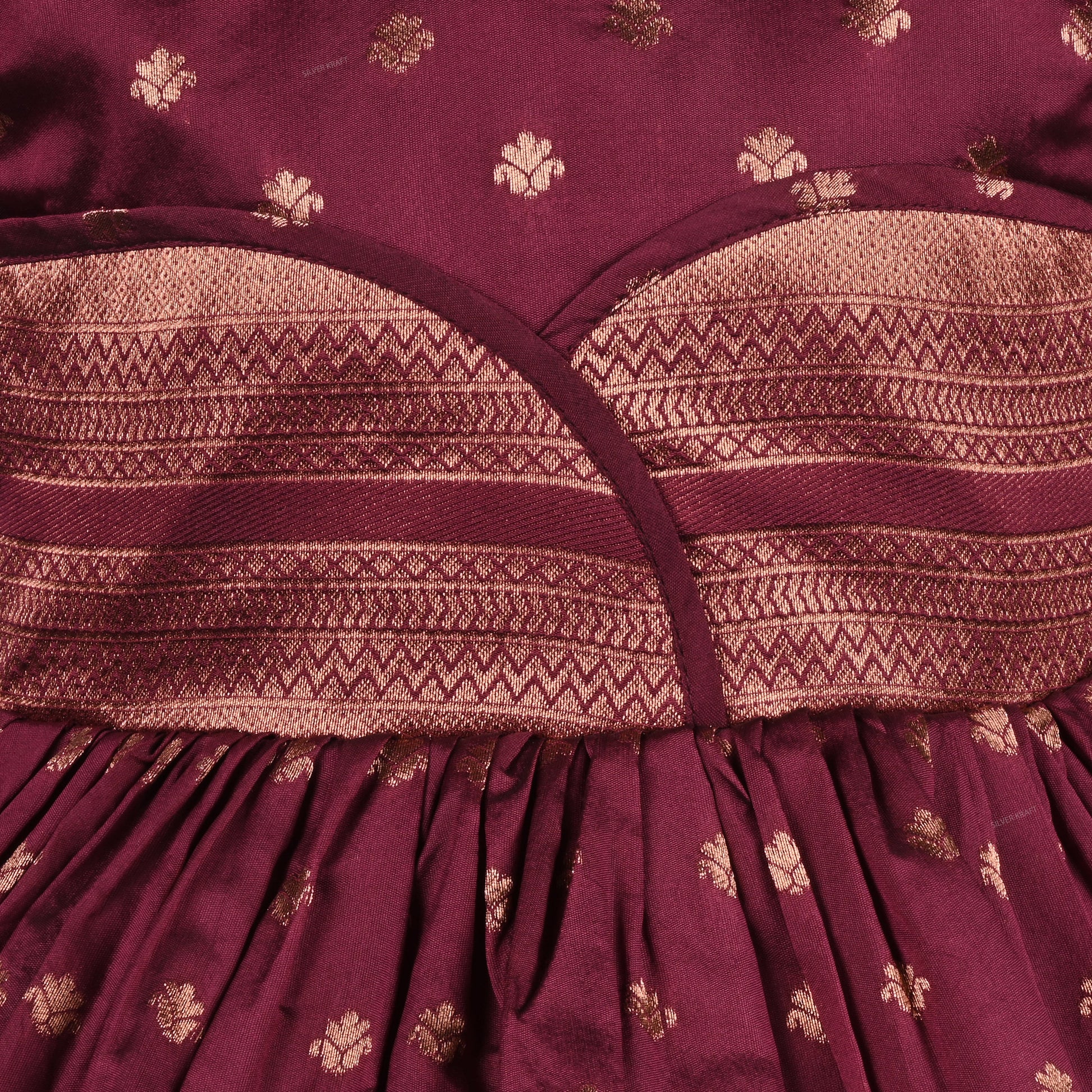 Buy Premium Baby Girls Ethnic Silk Pattu Pavadai Dress