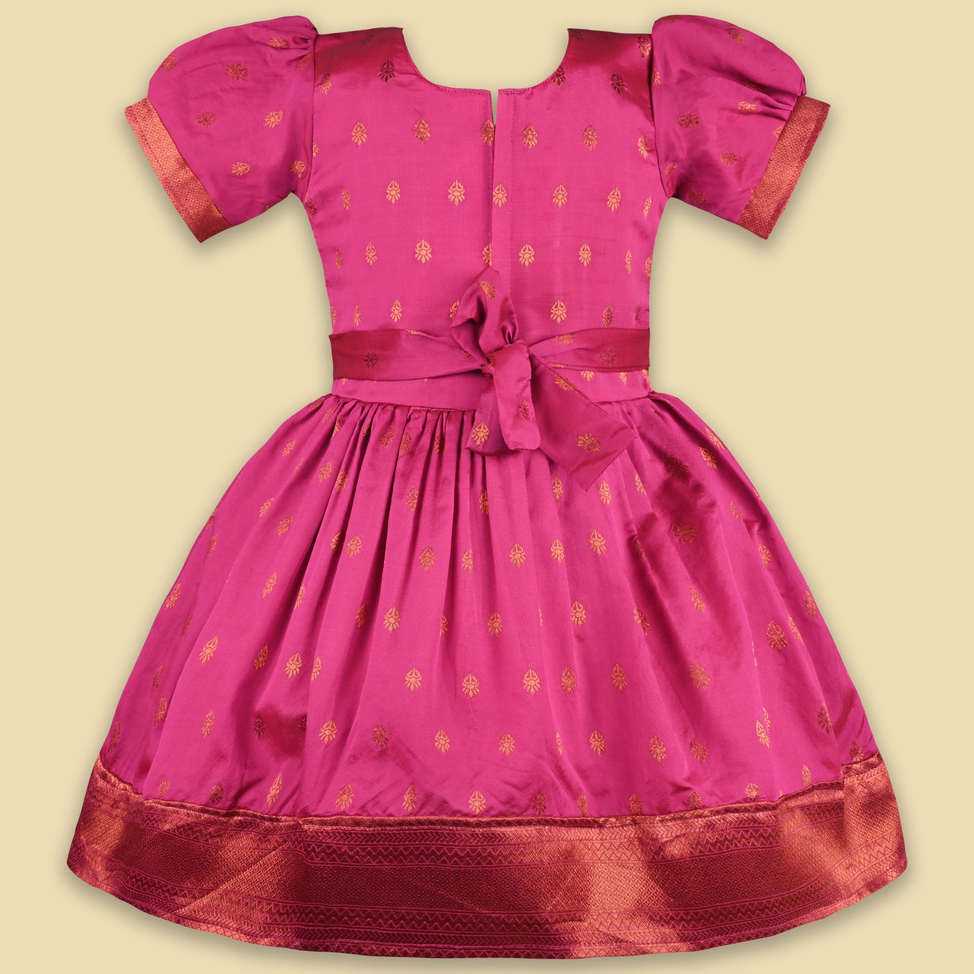 Buy Premium Baby Girls Ethnic Silk Pattu Pavadai Dress