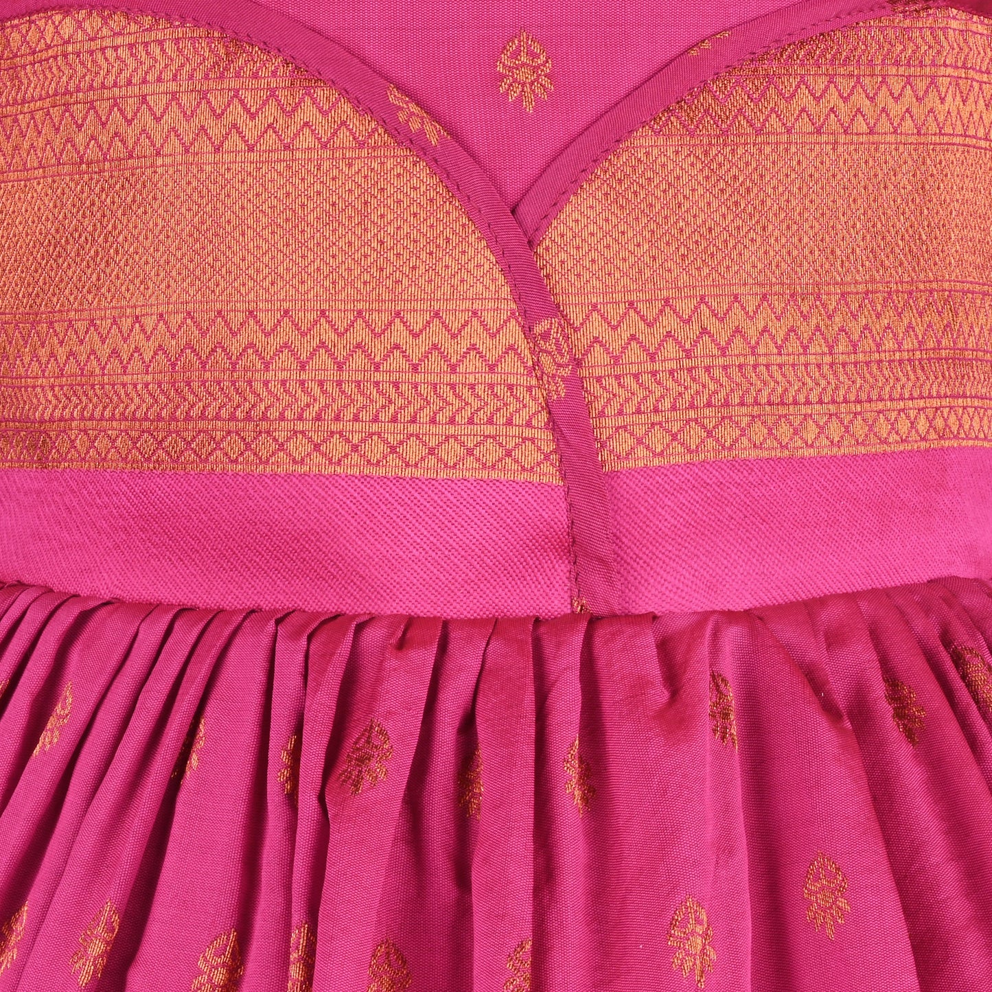 Buy Premium Baby Girls Ethnic Silk Pattu Pavadai Dress