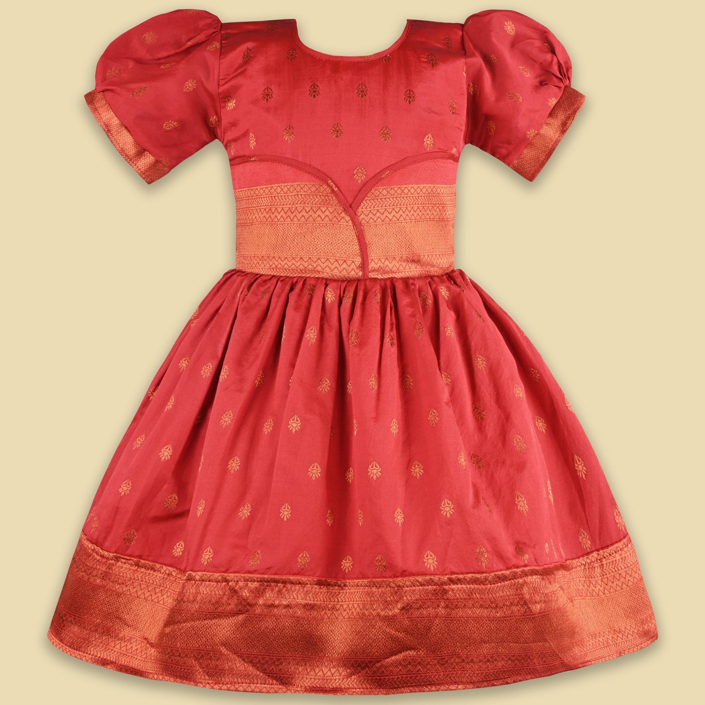 Buy Premium Baby Girls Ethnic Silk Pattu Pavadai Dress