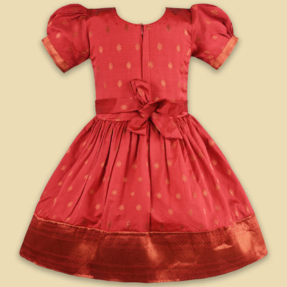 Girls Silk Pattu Pavadai Flare Ethnic Dress fe3259rd