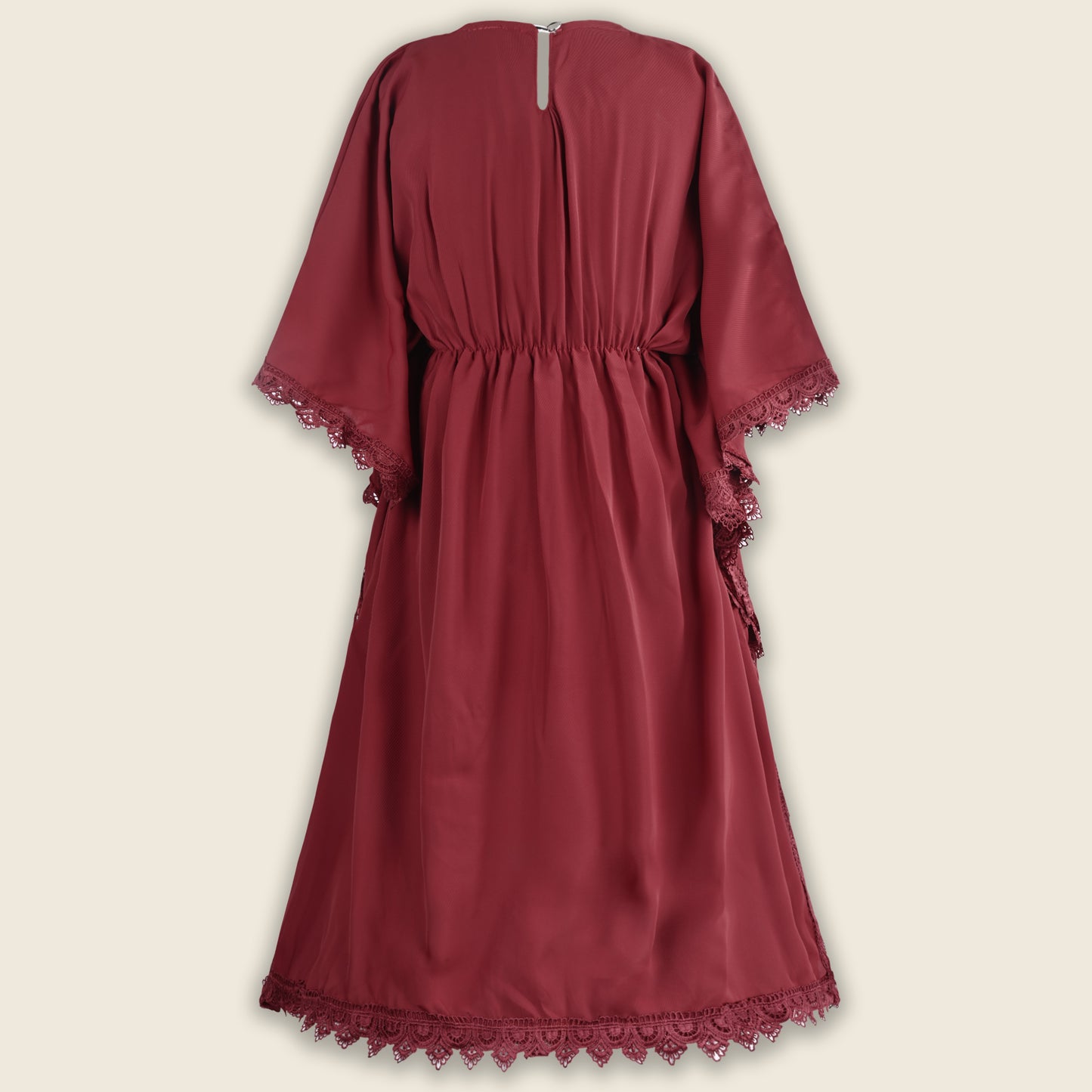 Girls Kaftan Style Casual Dress with Lace Embellishment  fe3484