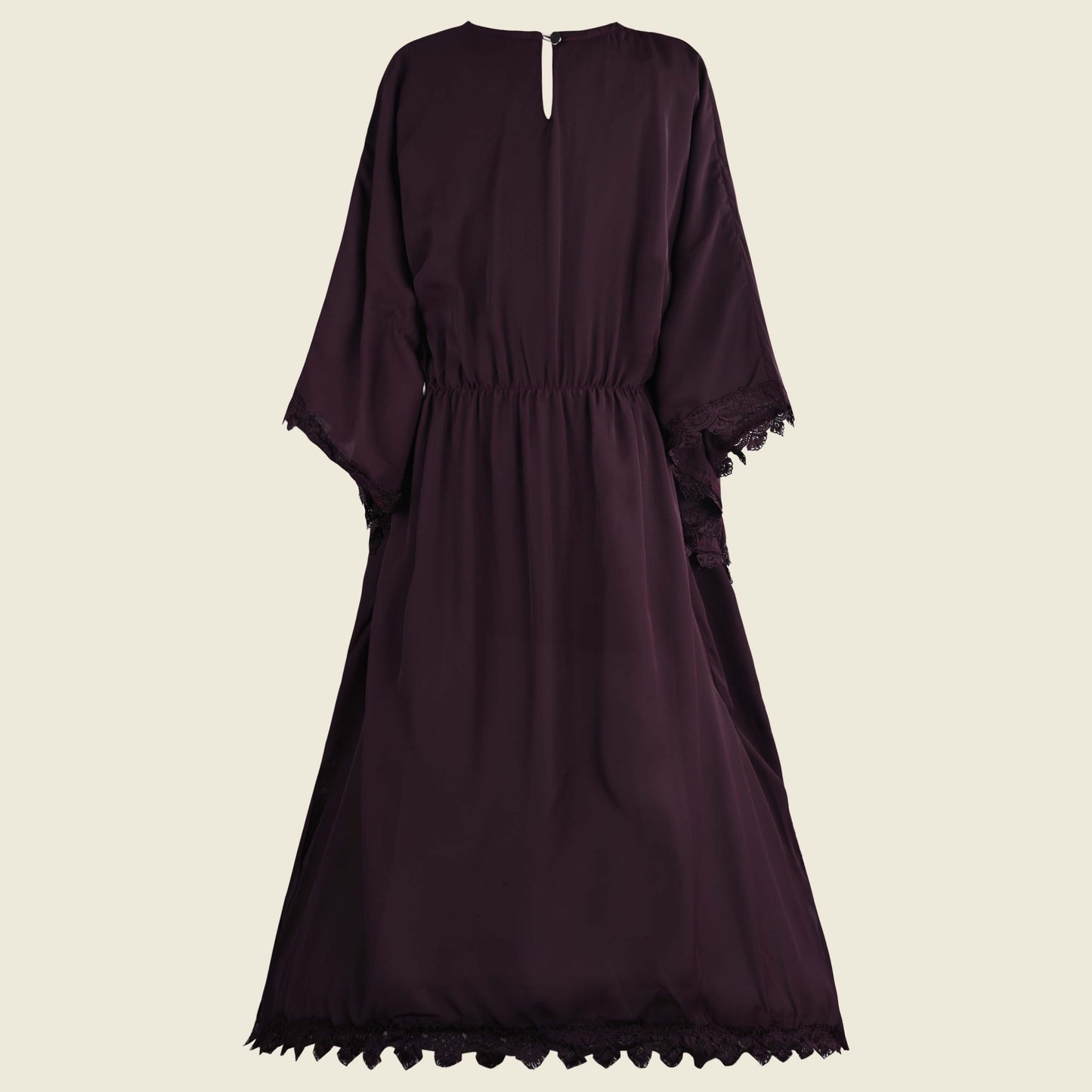 Girls Kaftan Style Casual Dress with Lace Embellishment  fe3484