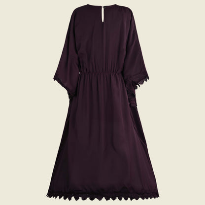 Girls Kaftan Style Casual Dress with Lace Embellishment  fe3484