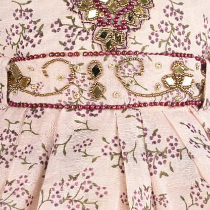Girls Bead Embellished Floral Ethnic Dress fe3545 - Wish Karo - photo 3