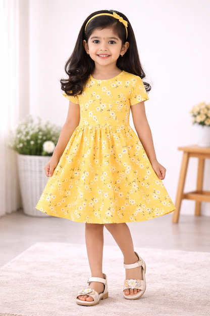 Girls Midi/Knee Length Casual Dress feE3423y