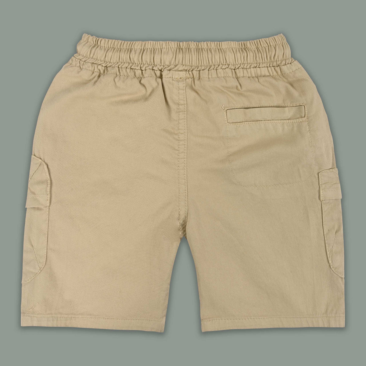 Boys Cotton Denim Cargo Shorts with Drawstring Waist shrt016