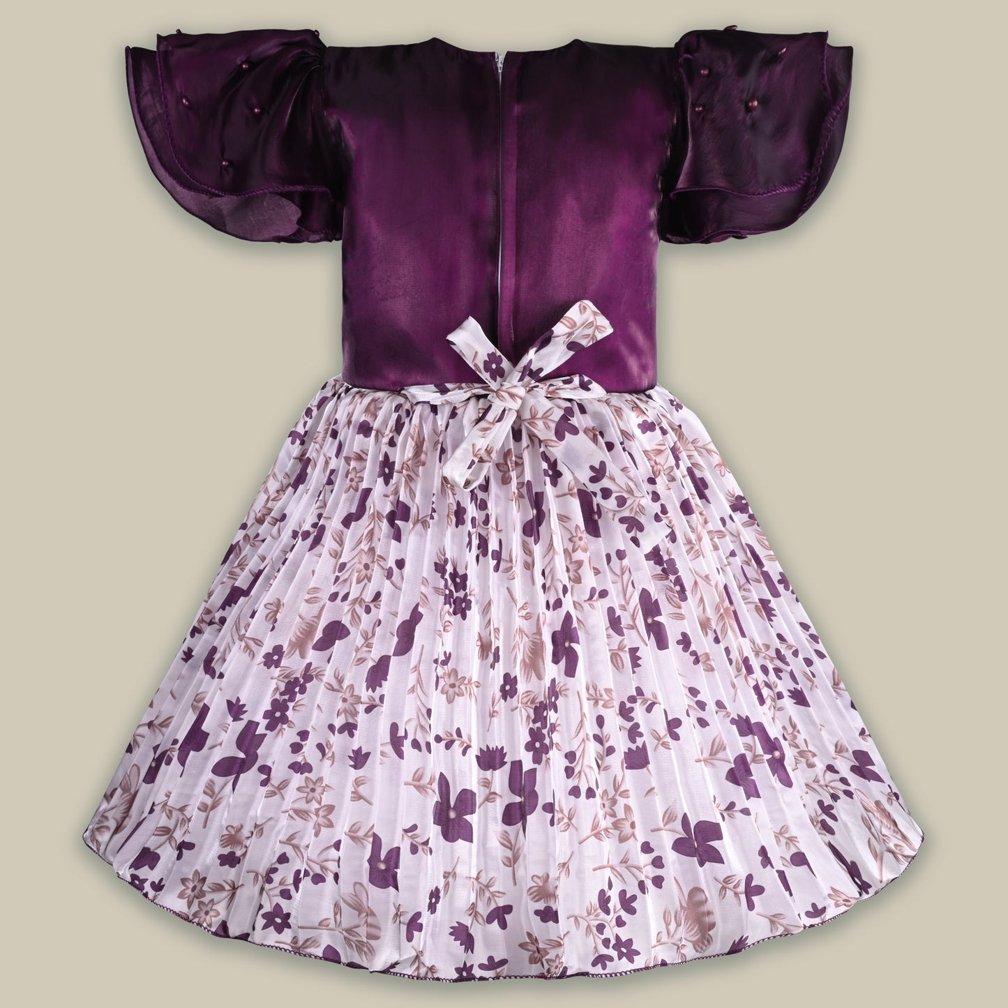 Girls Floral Embellished Printed Party Dress fep3427