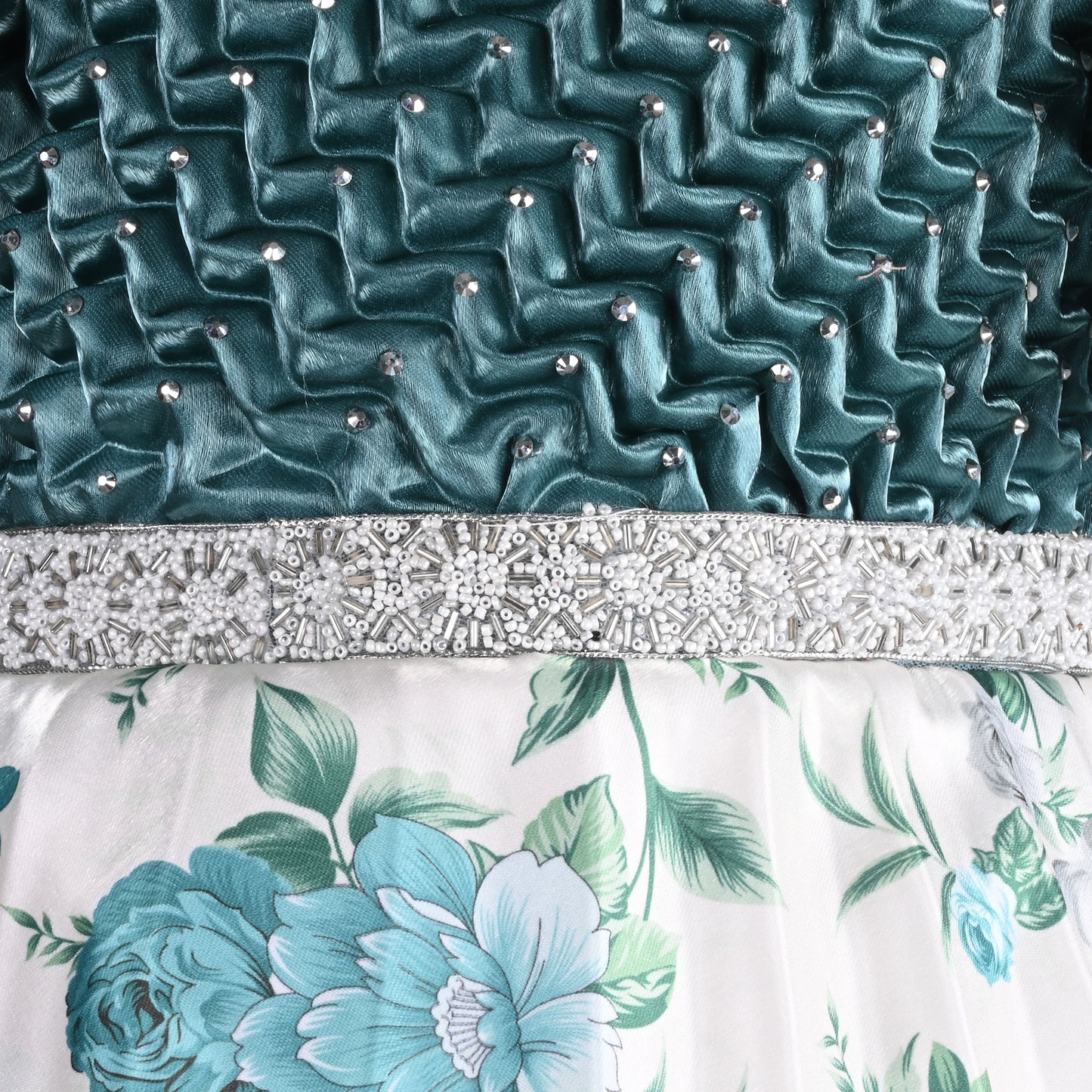 Girls Floral Print Fit and Flare Frock Dress