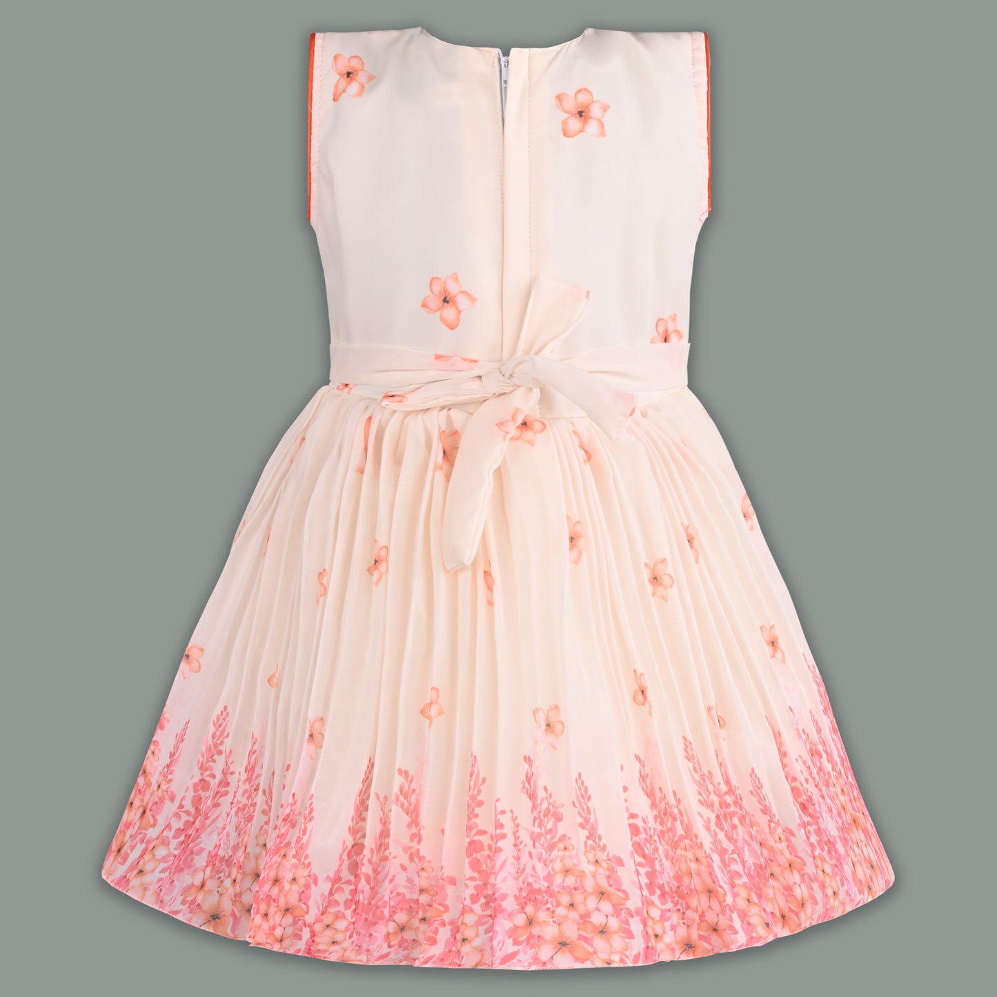Girls Floral Party Dress with Attached Dupatta Style fep3531