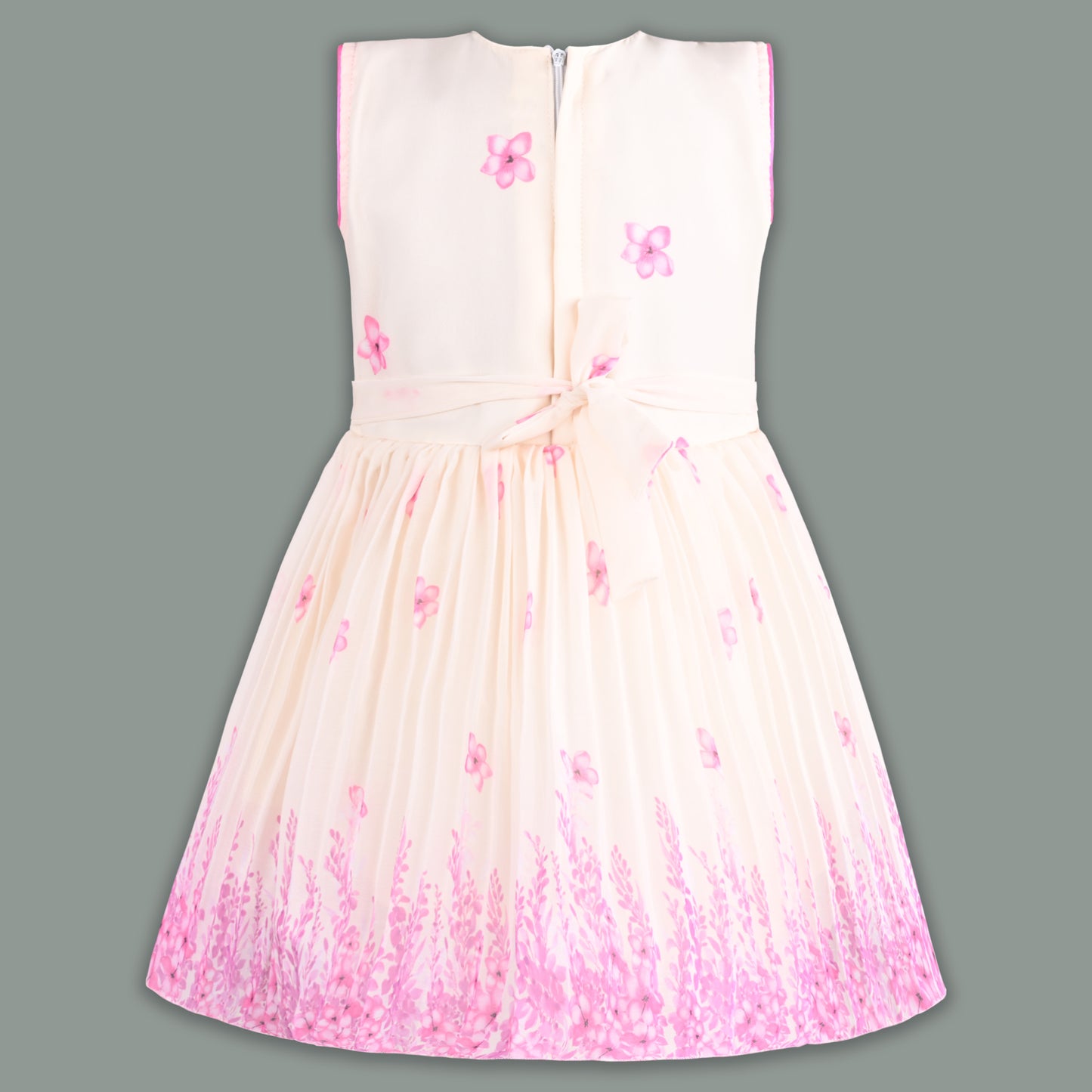 Girls Floral Party Dress with Attached Dupatta Style fep3531