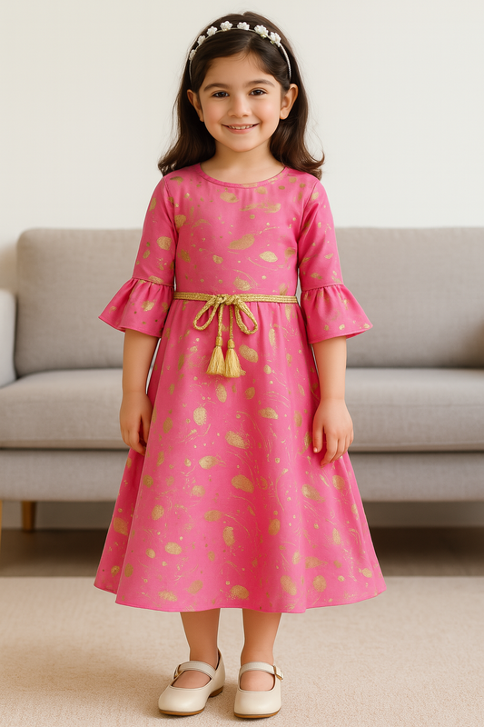 Girls Party Wear Dress - fm03pnk