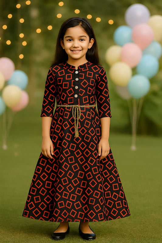 Girls Party Wear Dress - fm04pnk