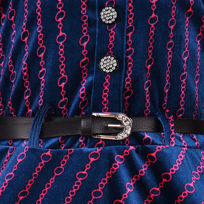 Girls Embroidered Full Length Dress