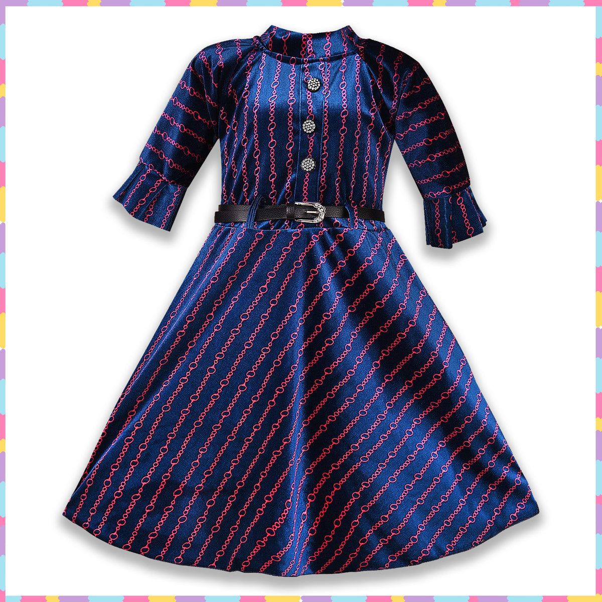 Girls Embroidered Full Length Dress - Wish Karo - photo 4