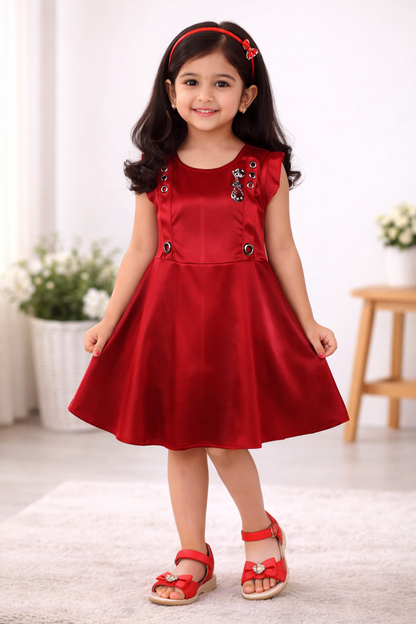 Baby Girls Midi/Knee Length Casual Dress fm14rd