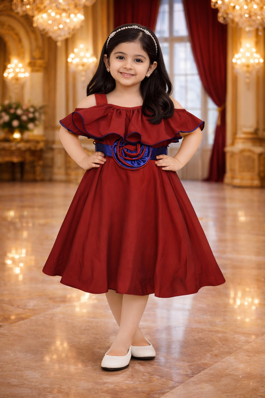 Girls Midi/Knee Length Party Dress fre264rd