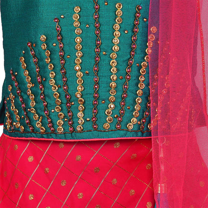 Girls Ethnic Top and Skirt Set