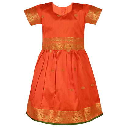 Buy Premium Baby Girls Ethnic Silk Pattu Pavadai Dress