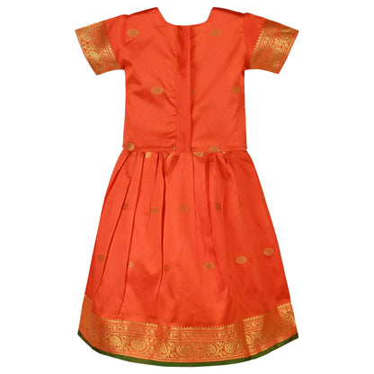 Buy Premium Baby Girls Ethnic Silk Pattu Pavadai Dress