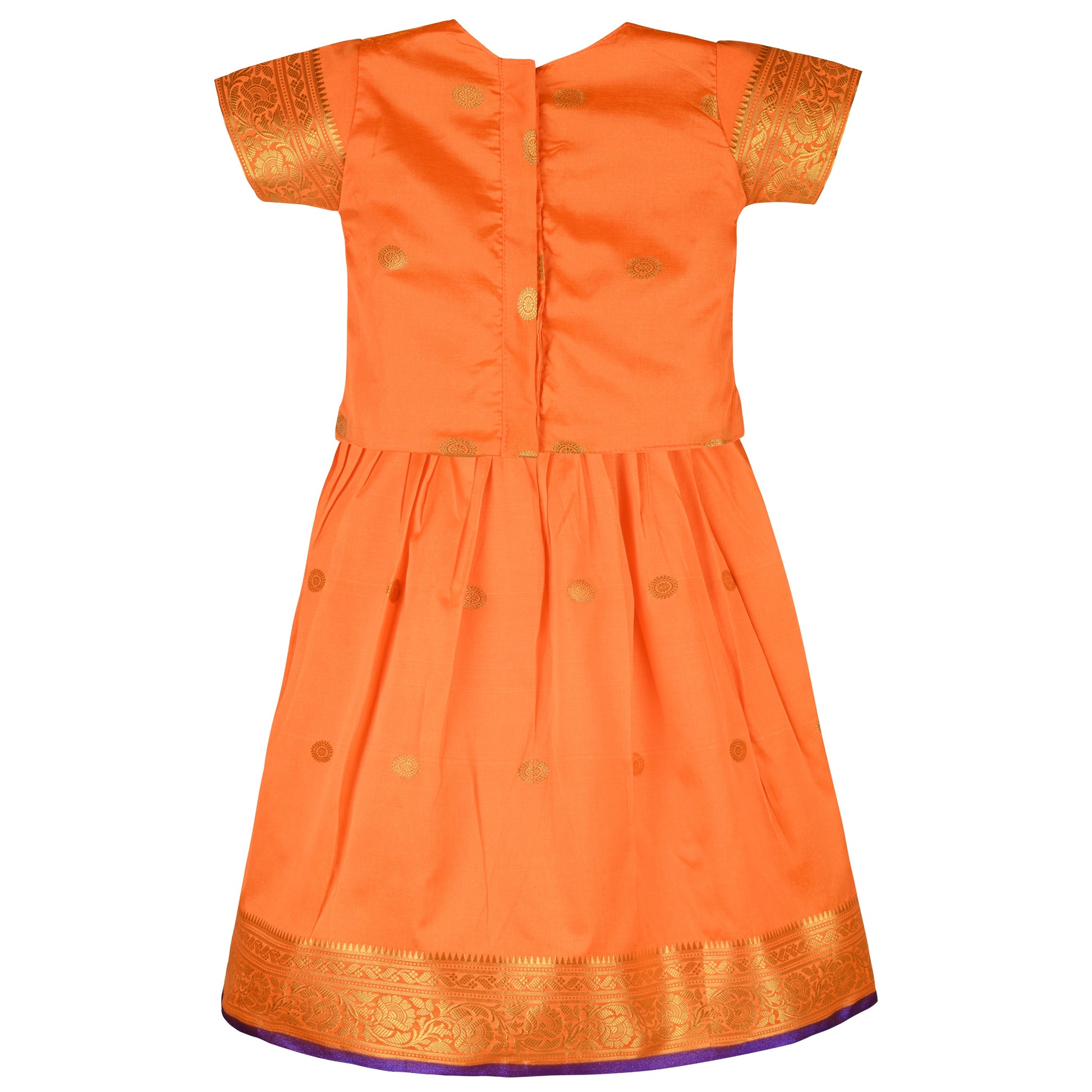 Baby Girls Ethnic Silk Pattu Pavadai Dress | Girls Lehenga Choli