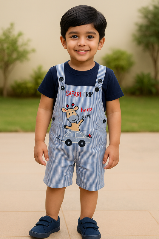 Baby Boys Casual T-shirt Dungaree  hdr2045blu