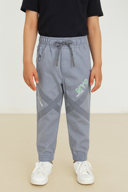 Boys Cotton Elastic Casual Trouser