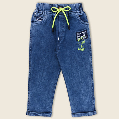 Boys Cotton Elastic Casual Trouser