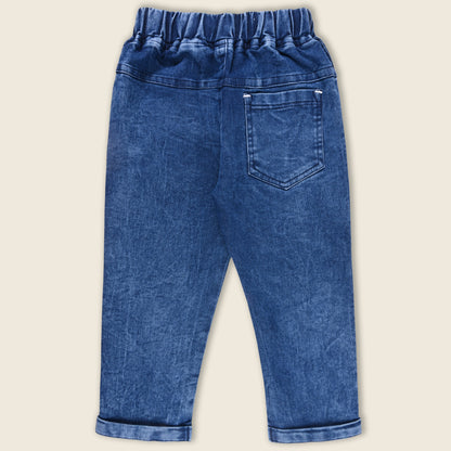 Boys Cotton Elastic Casual Trouser