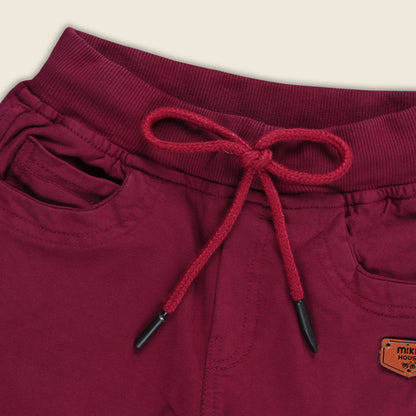 Boys Cotton Elastic Casual Trouser js122