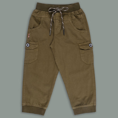 Boys Cotton Cargo Tapered Fit Trouser js142