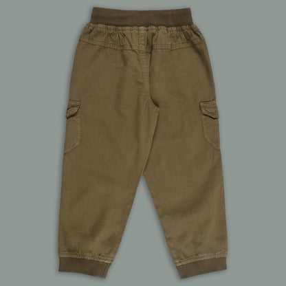 Boys Cotton Cargo Tapered Fit Trouser js142