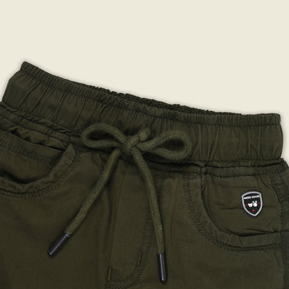 Boys Cotton Denim Cargo Joggers – Soft & Stretchable Pants js147