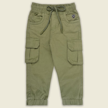 Boys Cotton Denim Cargo Joggers – Soft & Stretchable Pants js147