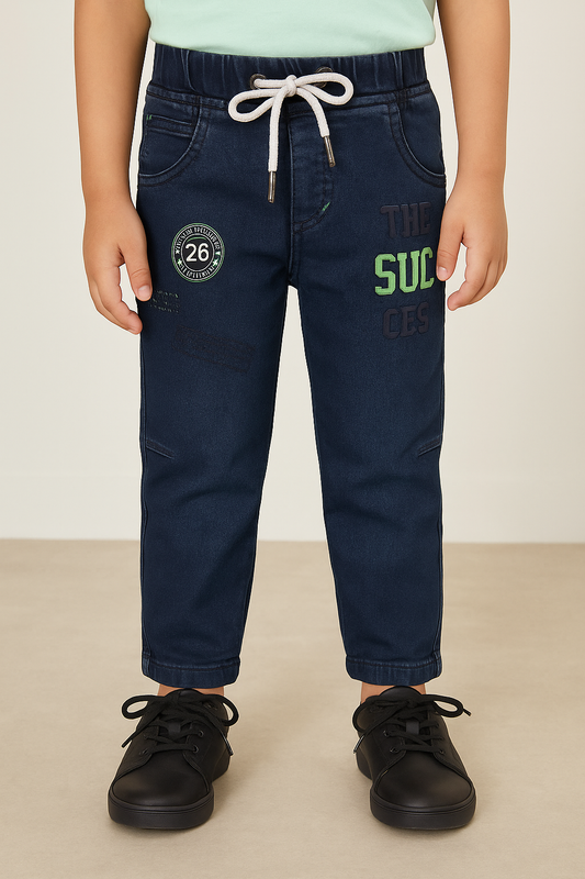 Boys & Girls Regular Mid Rise Blue Jeans js53grn