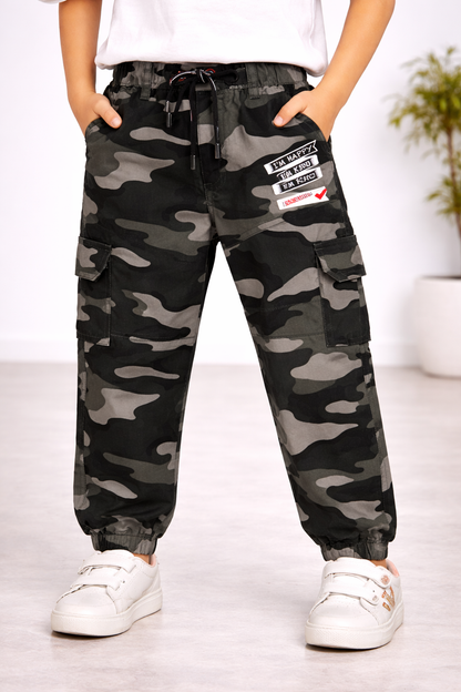 Boys Jogger Fit Mid Rise Grey Jeans js54gry