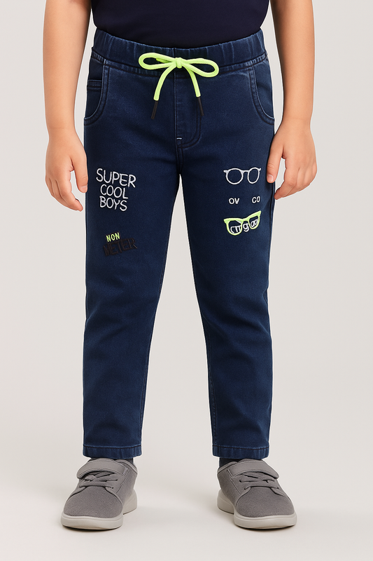 Boys Mid-Rise Printed Jeans js55grn