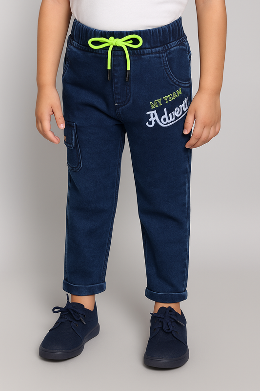Boys Printed Regular Fit Casual Jeans