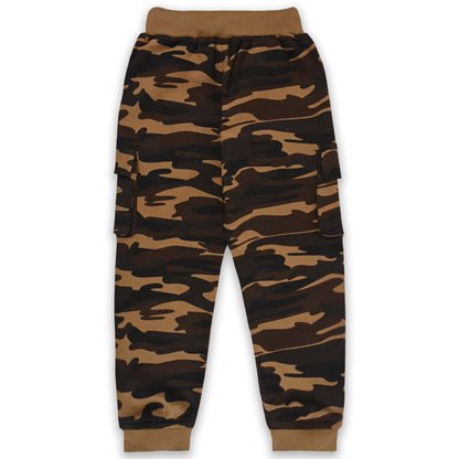 Boys Mid Rise Regular Fit camouflage Pattern Jogger Jeans