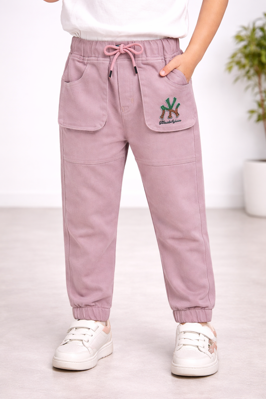 Boys Mid Rise Printed Jogger Fit Jeans