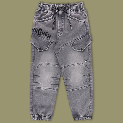 Boys Cotton Elastic Waist Casual Trouser