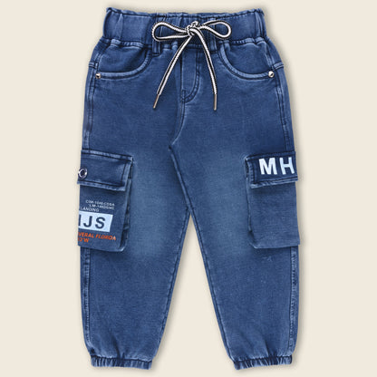 Boys Cargo Cotton Elastic Trouser