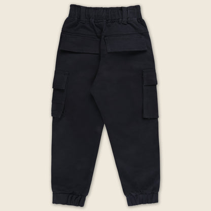 Boys Cotton Cargo Printed Trouser With Belt Accessories