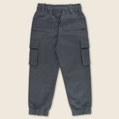 Boys Cotton Cargo Printed Trouser With Belt Accessories