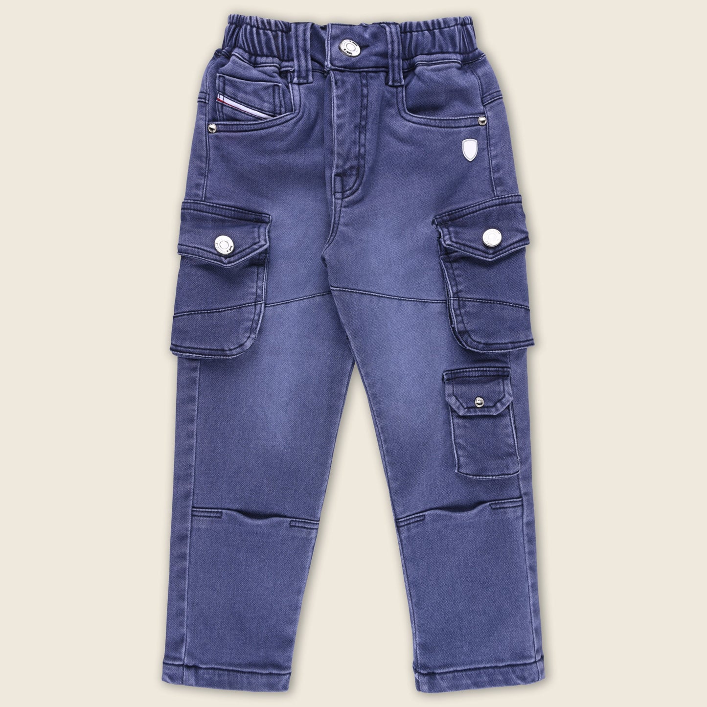 Boys Stylish Denim Cargo Trousers