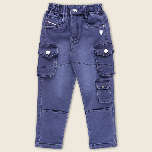 Boys Stylish Denim Cargo Trousers